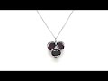 johareez 4.82ctw genuine garnet u0026 white topaz .925 sterling silver pendant