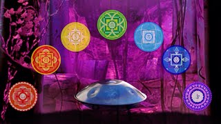 All 7 Chakras Healing Music | 432Hz based Soft Handpan, Singing Bowls | 1 hour Root to Crown Chakra