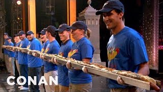 Conan Breaks World Record For Largest Chicago-Style Hot Dog | CONAN on TBS