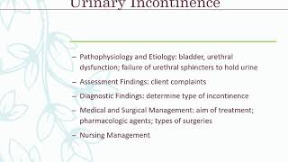 Caring for Clients with Bladder and Urethra Disorders