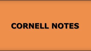 Cornell Notes: Four Easy Steps