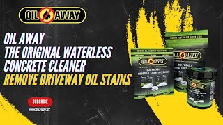 Oil Away Waterless Concrete Cleaner Effortlessly Removes Oil Stains from Driveway in 60 Seconds!