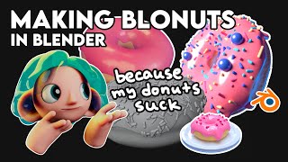 My Chaotic Modeling and Animation Process in Blender 3D 🍩 Blender Donut attempt №3.2