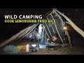 Building Bushcraft Survival Shelter, Wild Camping Overnight, Cook Lemongrass Fried Rice