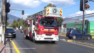 [Bomberos Puente Alto] Unidades M9 Q3 B7(R) B9 UT4 llegando a INCENDIO