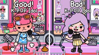 Good vs Bad K-POP IDOL 🎤💓 Sad Story | Toca Life World | Toca Life Story | Toca Boca