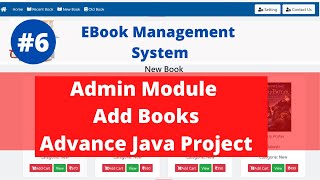 #6 Add Books Admin | Ebook Java Web Project | Advance Java Web Project using Servlet JSP Project
