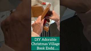 DIY Christmas Village Bookends/Putz House #shorts