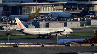 China Airlines Airbus A340-300 Retirement Last Revenue Flight Takeoff - Hong Kong (HKG)