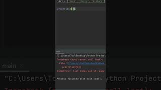 The most common error with lists #python #shorts