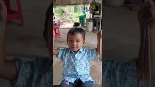 កូនពូជជិះទោង#shorts  #cambodia #baby #babycare