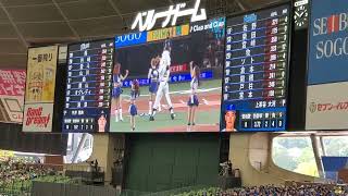 20220528　ﾚｵ、ﾗｲﾅ、bluelegendsの試合前ダンスパフォーマンス　埼玉西武ﾗｲｵﾝｽﾞ主催試合@ﾍﾞﾙｰﾅﾄﾞｰﾑ［ｾ･ﾊﾟ交流戦］外野ﾗｲﾄ 西武ﾄﾞｰﾑ