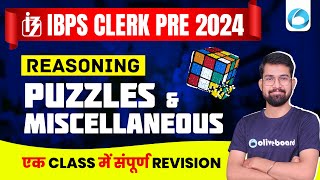 IBPS Clerk 2024 | Puzzles & Miscellaneous For IBPS Clerk Pre | IBPS Reasoning Classes |By Sanjay Sir