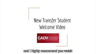 New Transfer Student Welcome Video