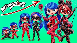 Miraculous Ladybug and Shadybug Growing up! DIYs for Dolls LOL OMG