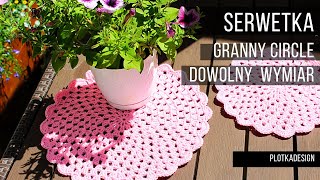 Serwetka na szydełku, babcine koło. Granny circle crochet napkin, tablecloth, blanket... Any size!