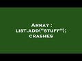 Array : list.add(