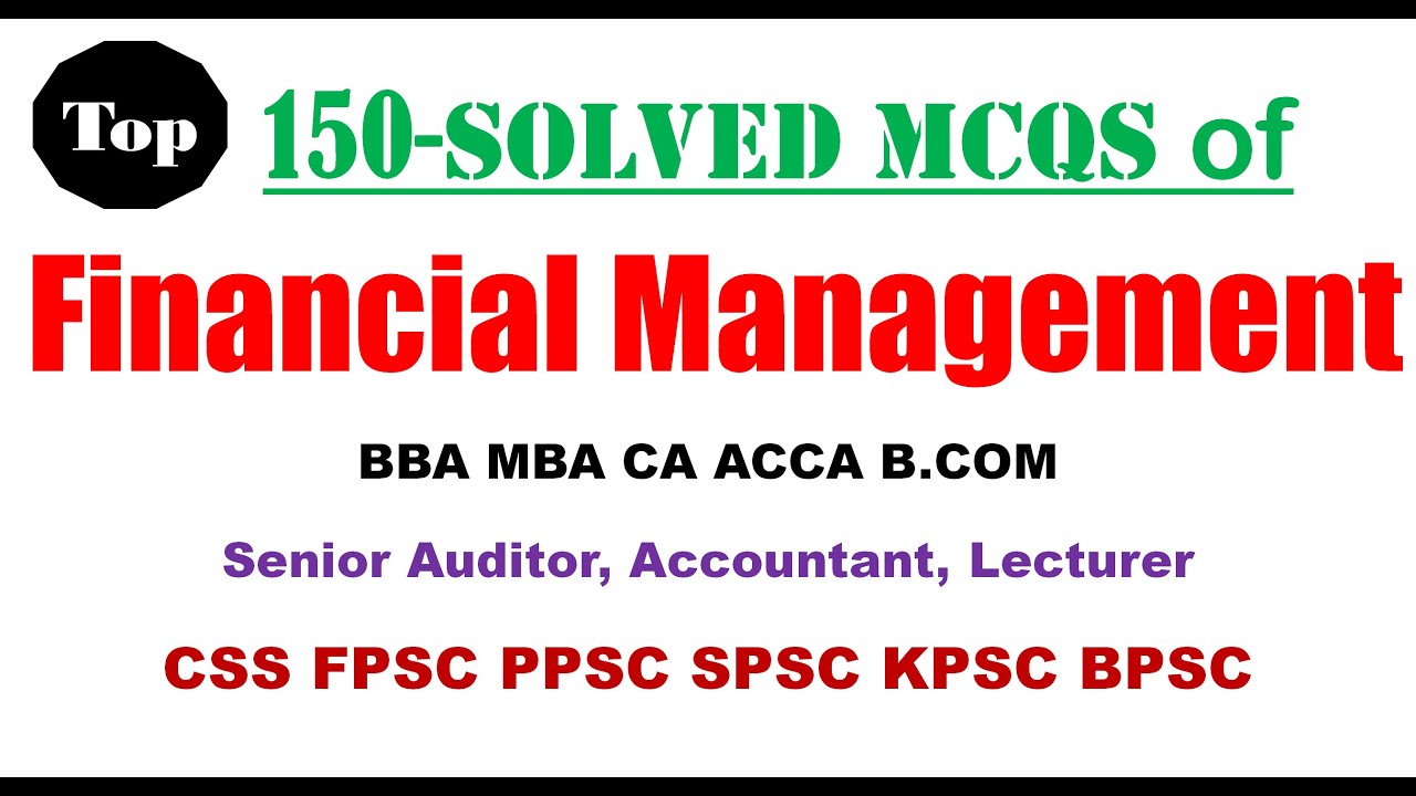 Financial Management Solved MCQs - YouTube