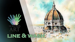 Line and Wash Watercolor Speedpaint Tutorial, Cathedral of Santa Maria del Fiore