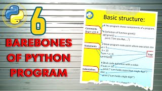 Barebones of python program | Basic structure of python program