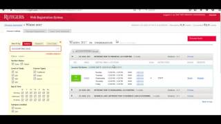 Using Rutgers University Web Registration