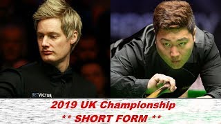 Neil Robertson vs Yan Bingtao ** 2019 UK Championship ** short form