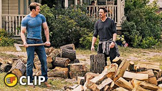 Tony Stark & Steve Rogers - Chopping Wood Scene | Avengers Age of Ultron (2015) Movie Clip HD 4K