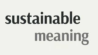 Sustainable Meaning in English