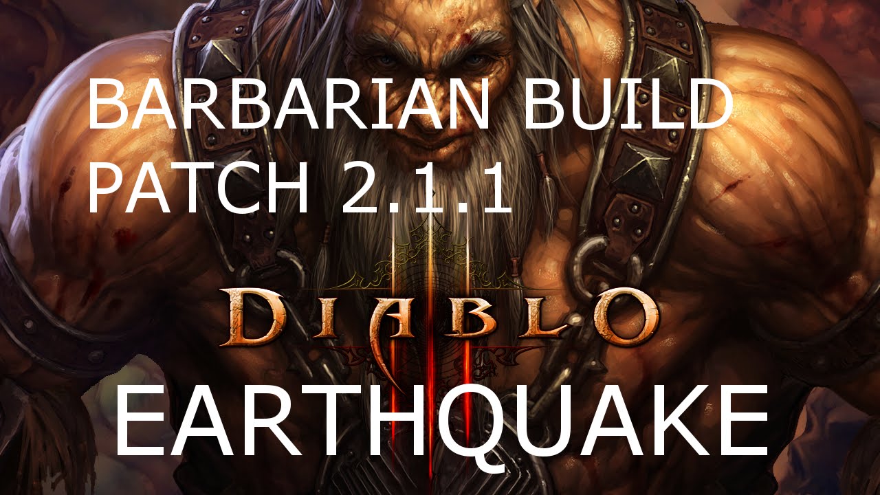 Diablo 3 ROS Barbarian 2.1.1 EARTHQUAKE Build, Guide, Gear - YouTube