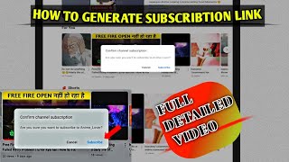how to create subscribe link for youtube channel