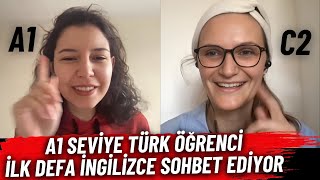 A1 Seviye Türk Öğrenci İlk Defa İngilizce Konuşuyor