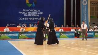 2016 청주세계무예마스터십 검도대회 단이상 남자부 개인전 준결승 M I 4danS F  Ita2 Mandia vs Kor7 Junsoo Kim