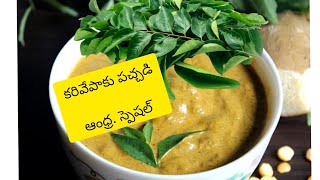 karivepaku pachadi in telugu కరివేపాకు పచ్చడి andra style