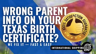 Fix Texas Birth Certificates — Guaranteed!