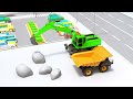 rescue u0026 repair mission cement mixer u0026 tow truck work together 3d construction vehicles