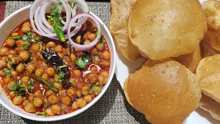 Poori And Chana Masala Recipe | Soft and Puffy Wheat Poori | Chole Masala