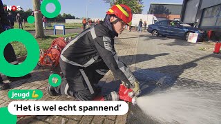 Welk jeugdbrandweerteam kan het beste blussen?