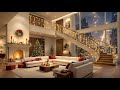 Cozy Christmas 2025 in Luxury Apartment Ambience 🎄 Christmas Jazz Music & Fireplace Sounds for Relax