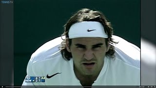 Roger Federer v Lleyton Hewitt in 2005 final - best Indian Wells rally ever?