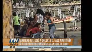 Lanchero falleció a orillas del Lago Amatitlán
