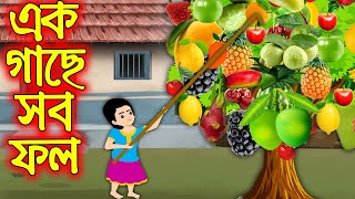 এক গাছে সব ফল | Ak Gache Sob Fol | Bangla Cartoon | Bengali Morel Bedtime Stories