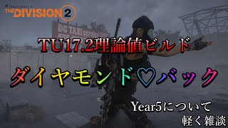 【Division2】TU17.2 理論値ビルド 『金剛石は砕けない』