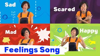 FEELINGS SONG - Happy, Sad, Mad, Scared -- Name your feelings!  [preschool & Kindergarten]