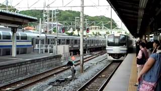 JR東日本横須賀線　逗子駅　増結