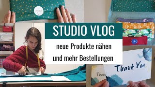 Studiovlog Nr. 7 - Neue Dankeskarten, Prototypen nähen und Etsy Bestellungen verpacken