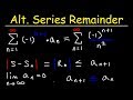 Alternate Series Estimation Theorem