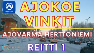 Ajokoe Helsinki Herttoniemi Dashcam  |  Reitti 1   | #espoo #finland  #ajovarma #vinkit #finland