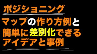 ポジショニングのマップを使い簡単に差別化し「あなただから選ばれる」マーケティング戦略を具体的に解説