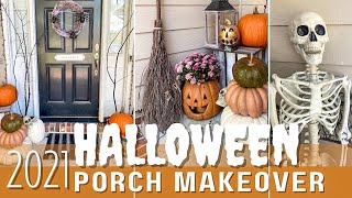 Halloween 🎃 Front Porch Makeover | Outdoor Halloween Decorations 2021 | Halloween 2021 DIY Decor