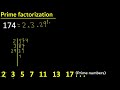 prime factorization of 174 how to find prime factors